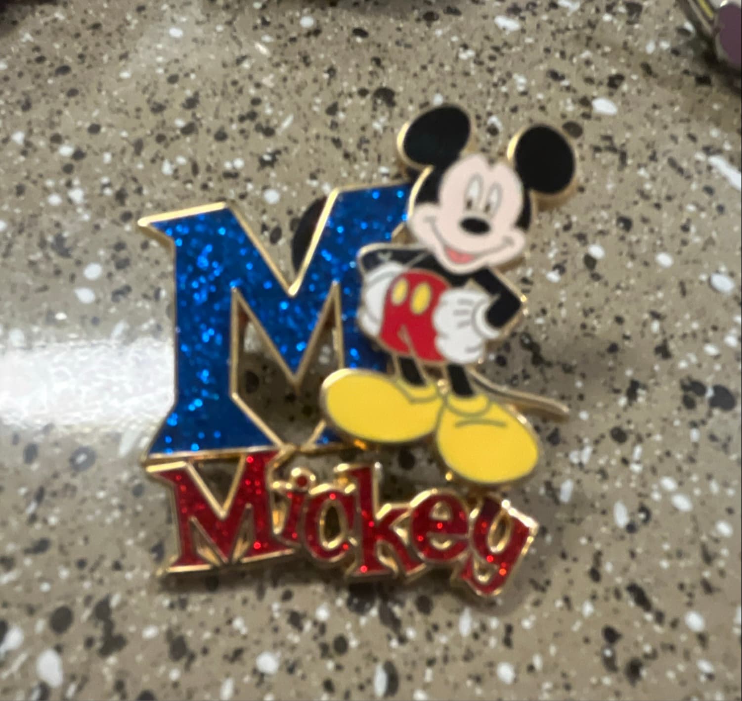 Wide Varsity Letter M — Mickey Mouse