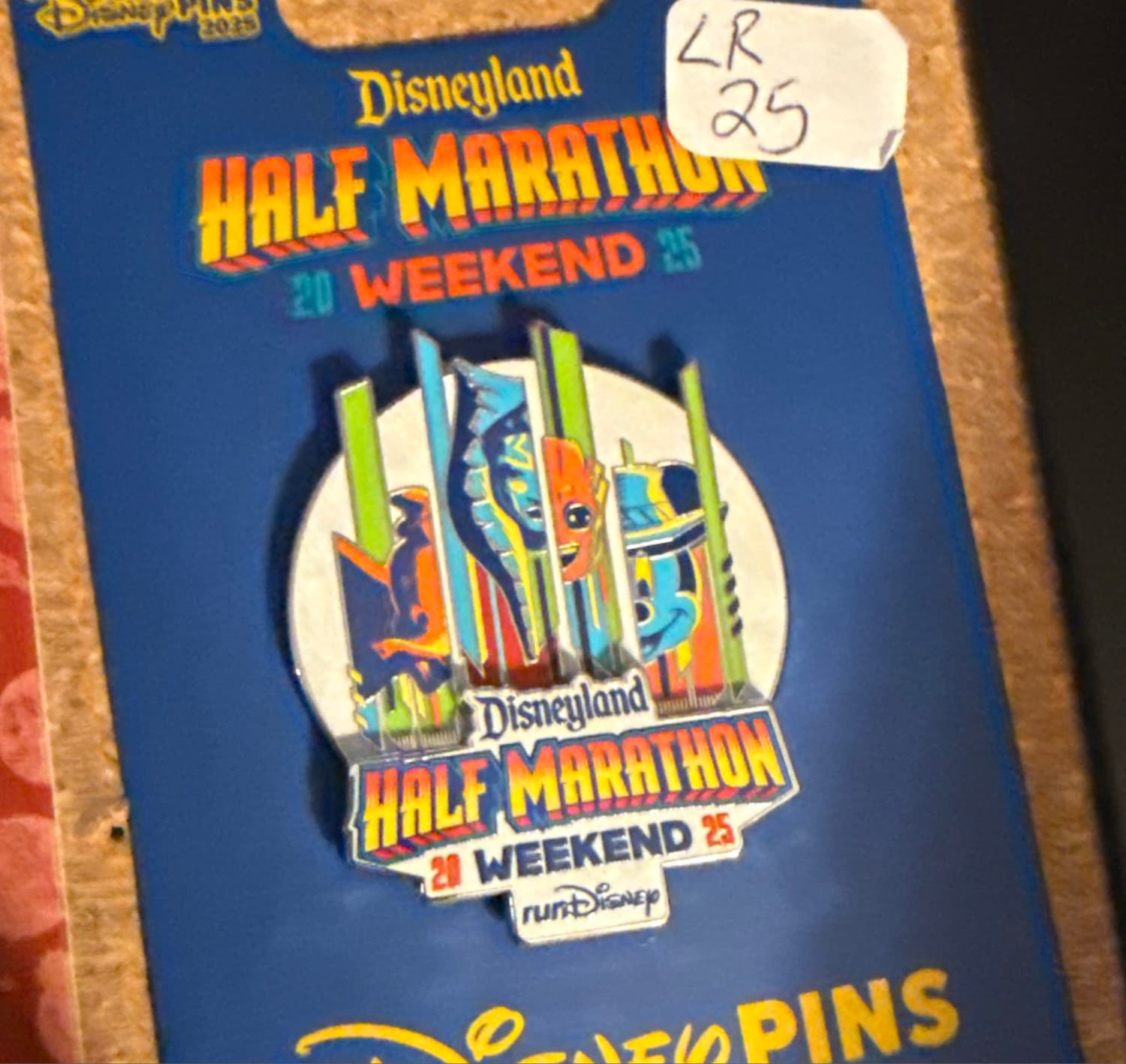 Disneyland 2025 runDisney Half Marathon Weekend Logo Pin Mickey Ahsoka Groot