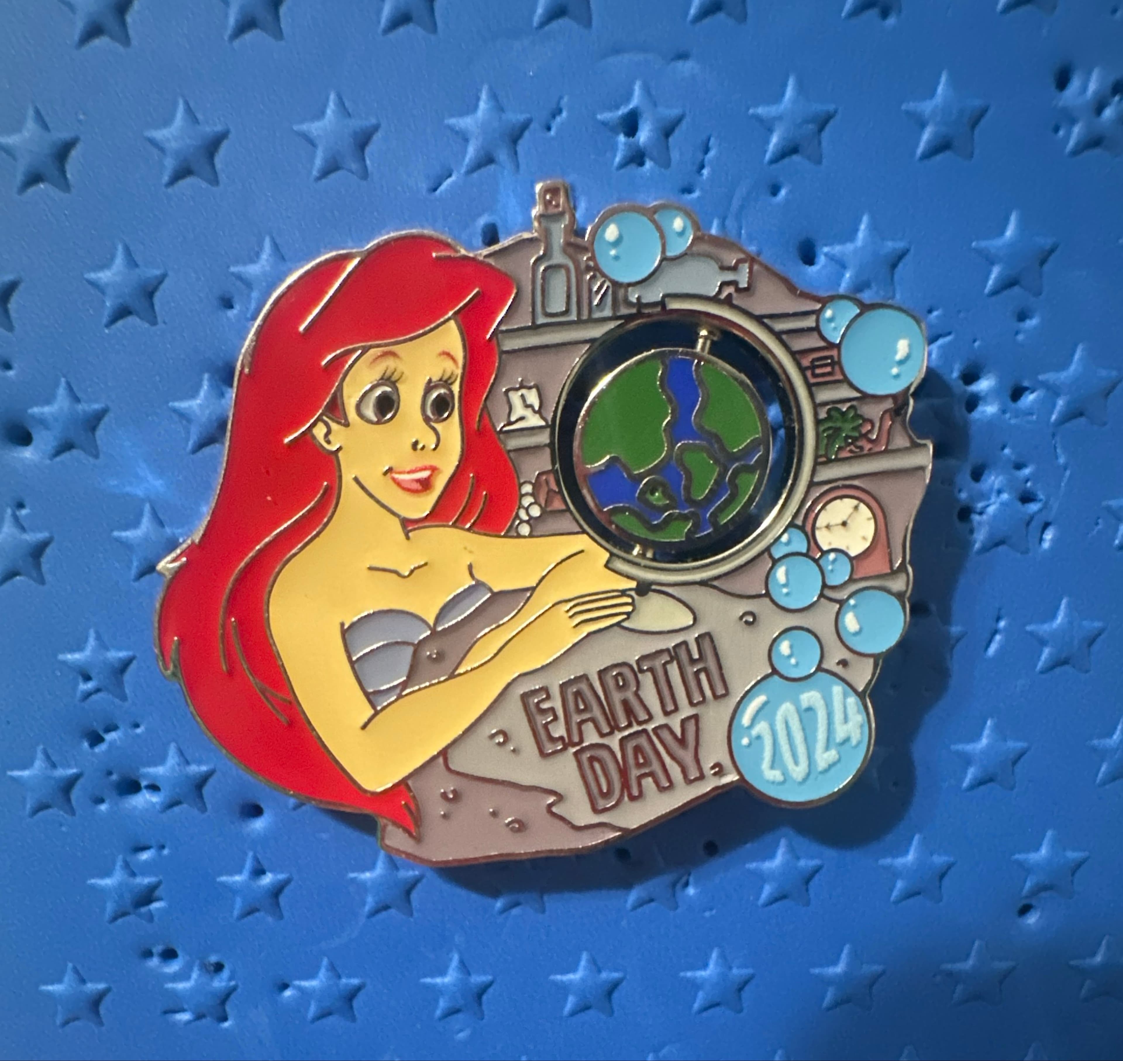Ariel Earth Day 2024 Spinner Pin