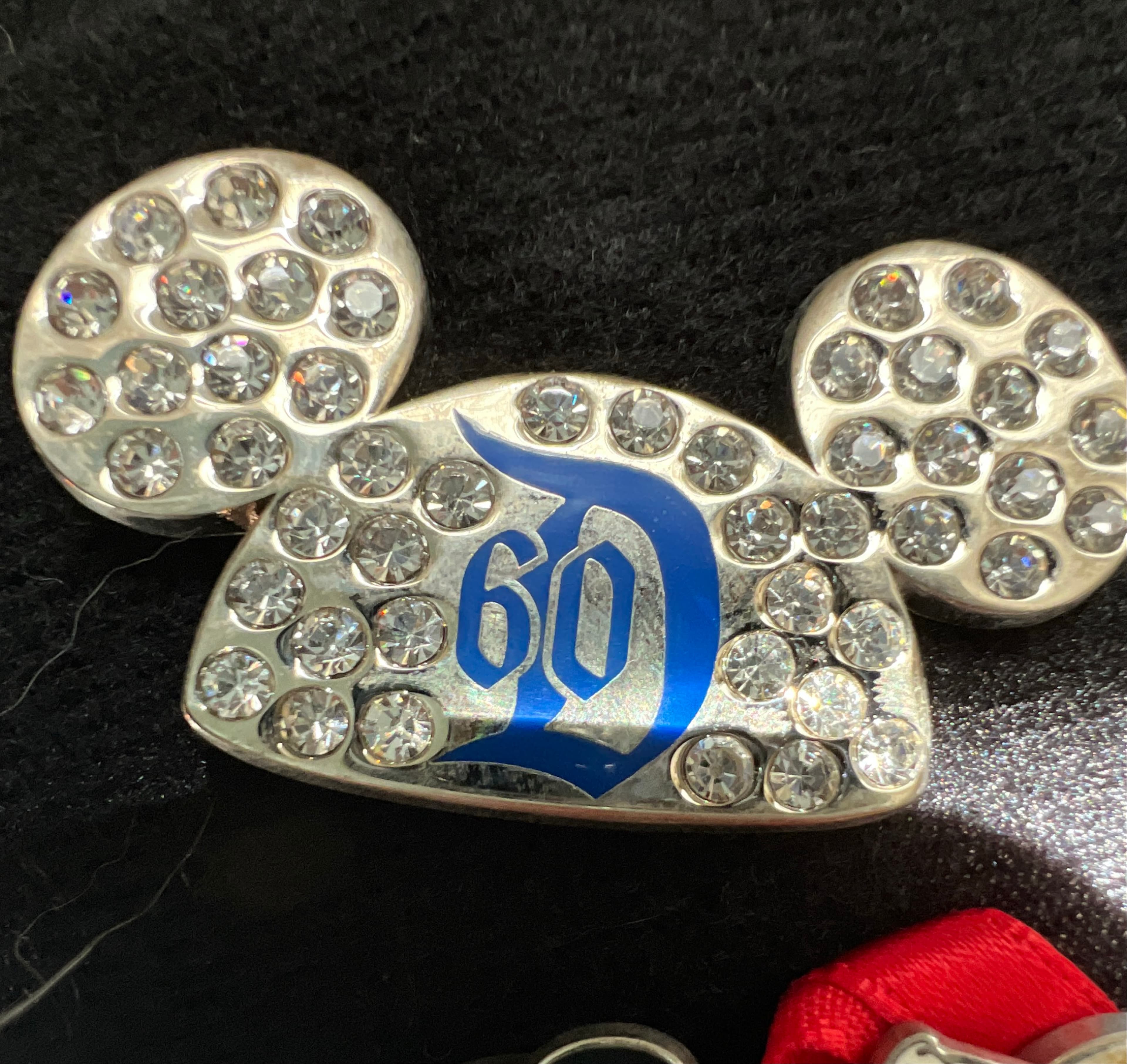 Disneyland 60th Diamond Celebration Mickey Icon D60 Rhinestone Pin