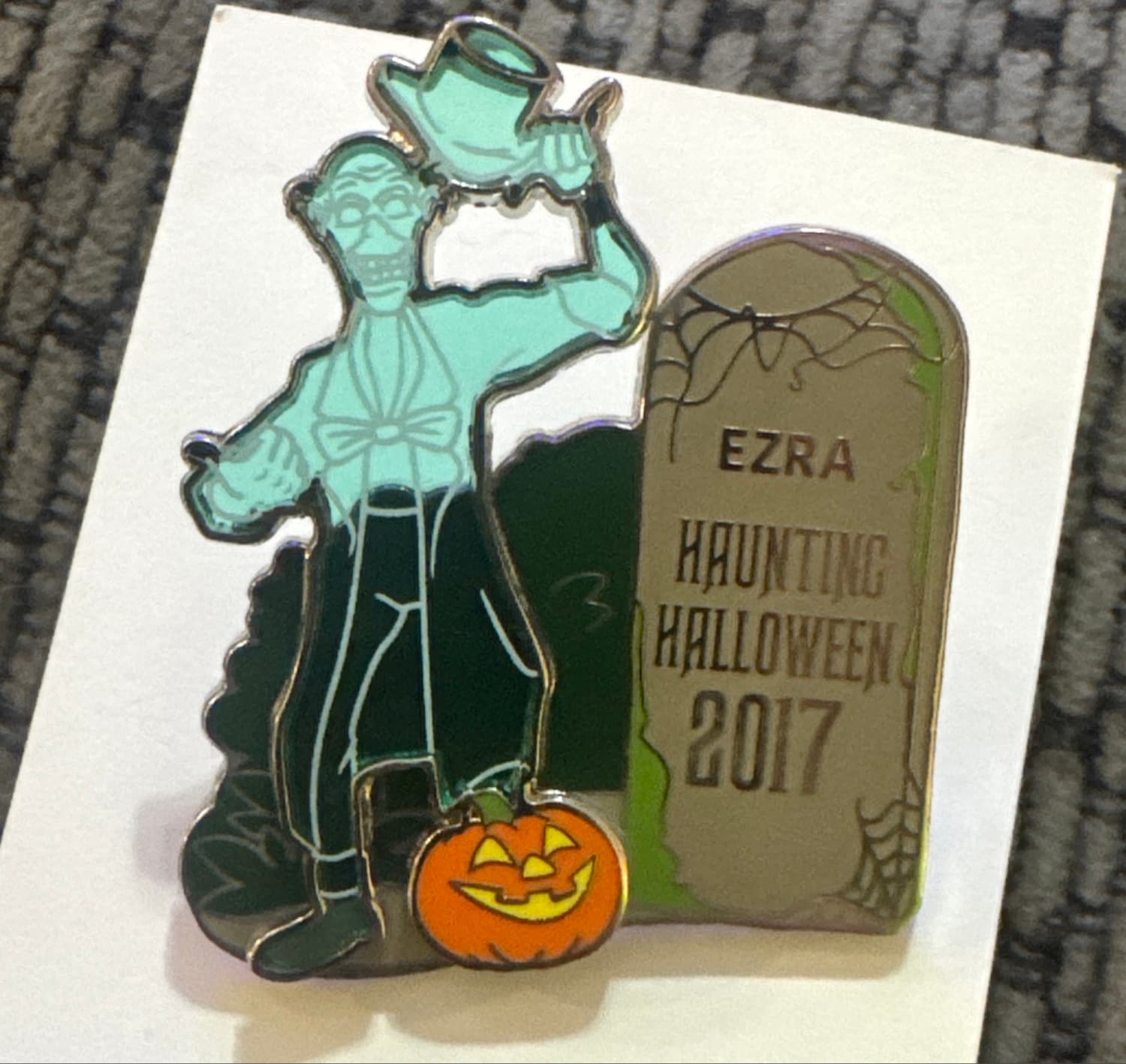 Ezra Haunting Halloween 2017 Hitchhiking Ghost Pin