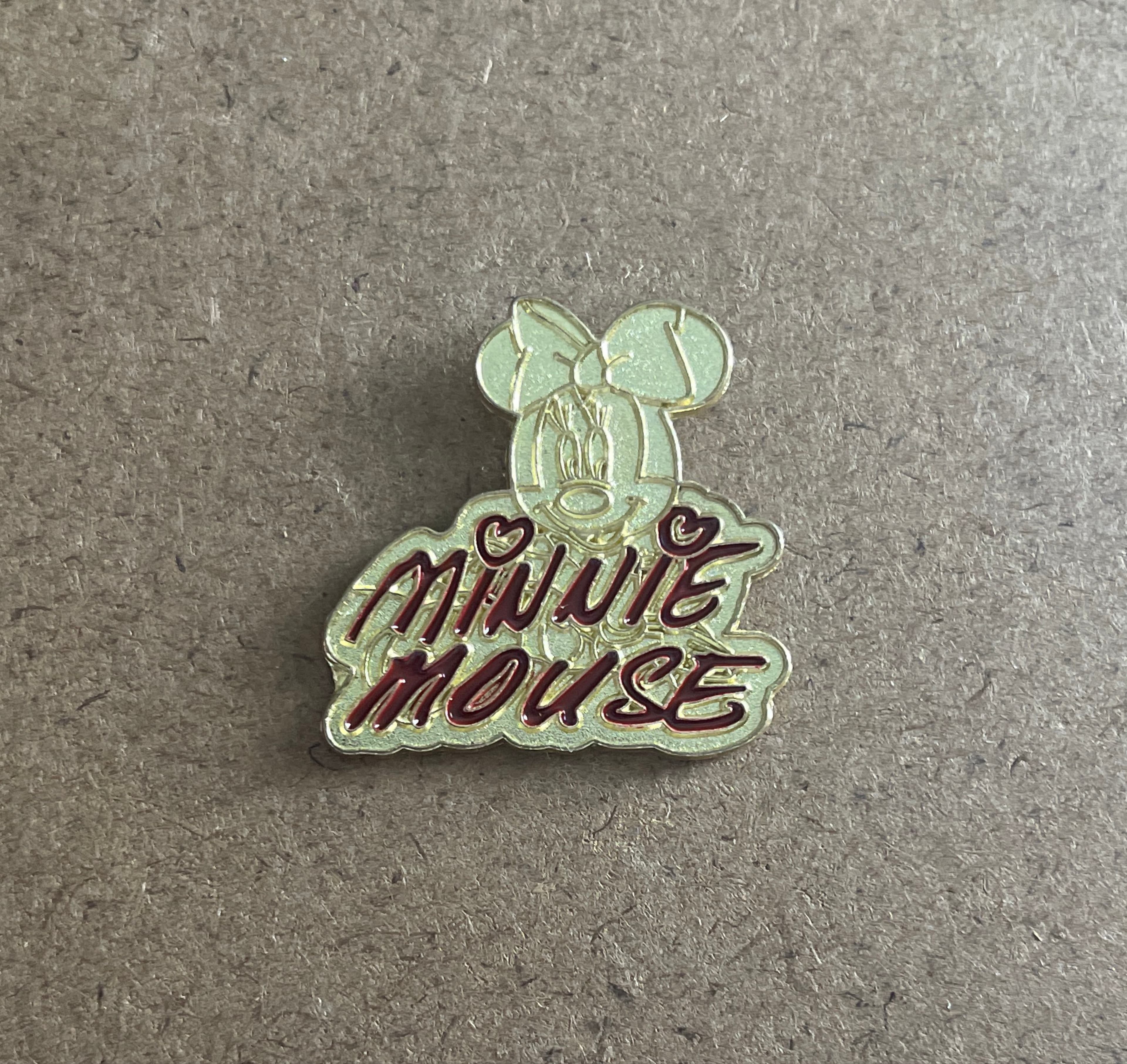Minnie Mouse Script Name Trading Pin