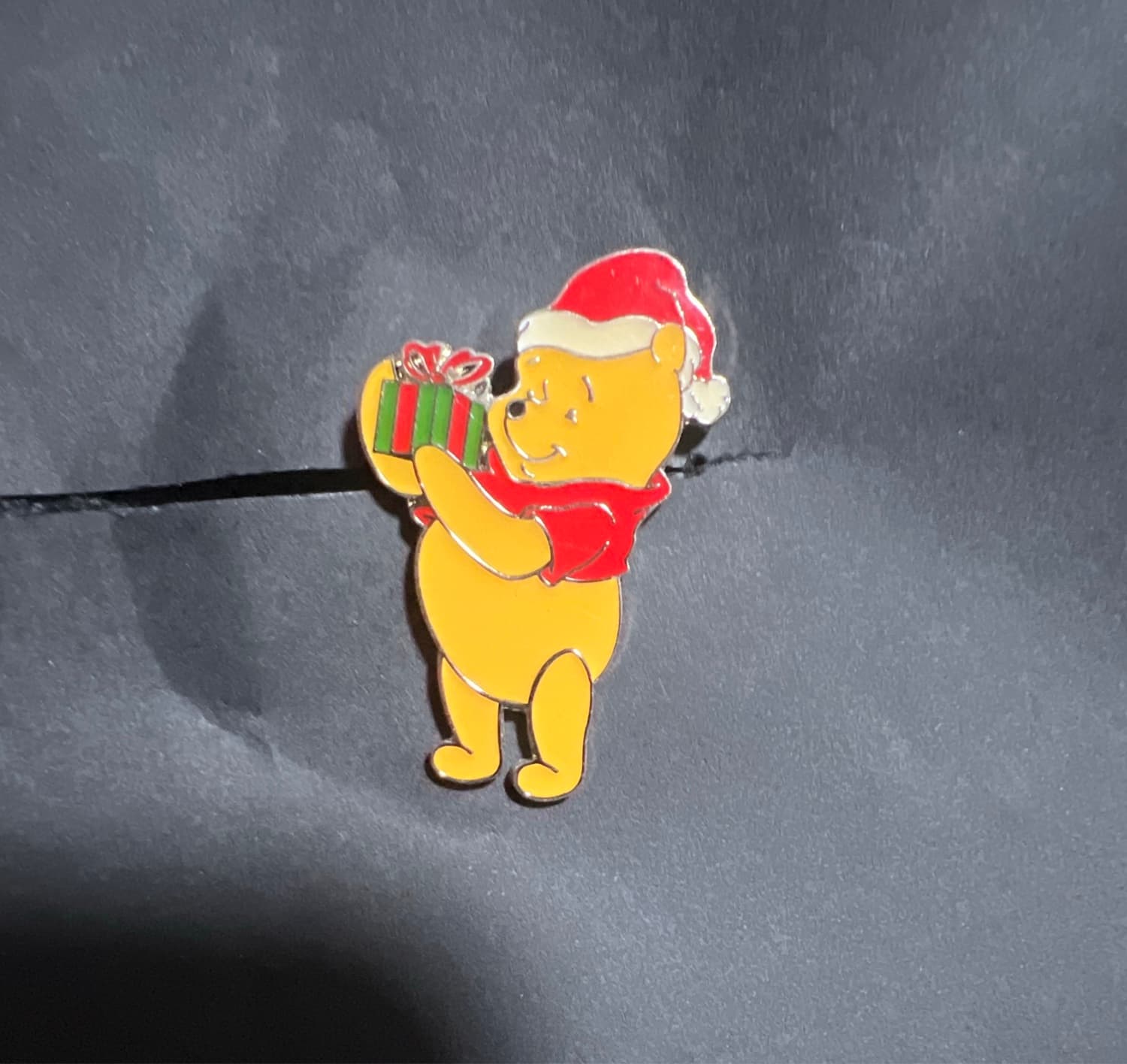 Winnie the Pooh Carrying Christmas Presents With Santa Hat