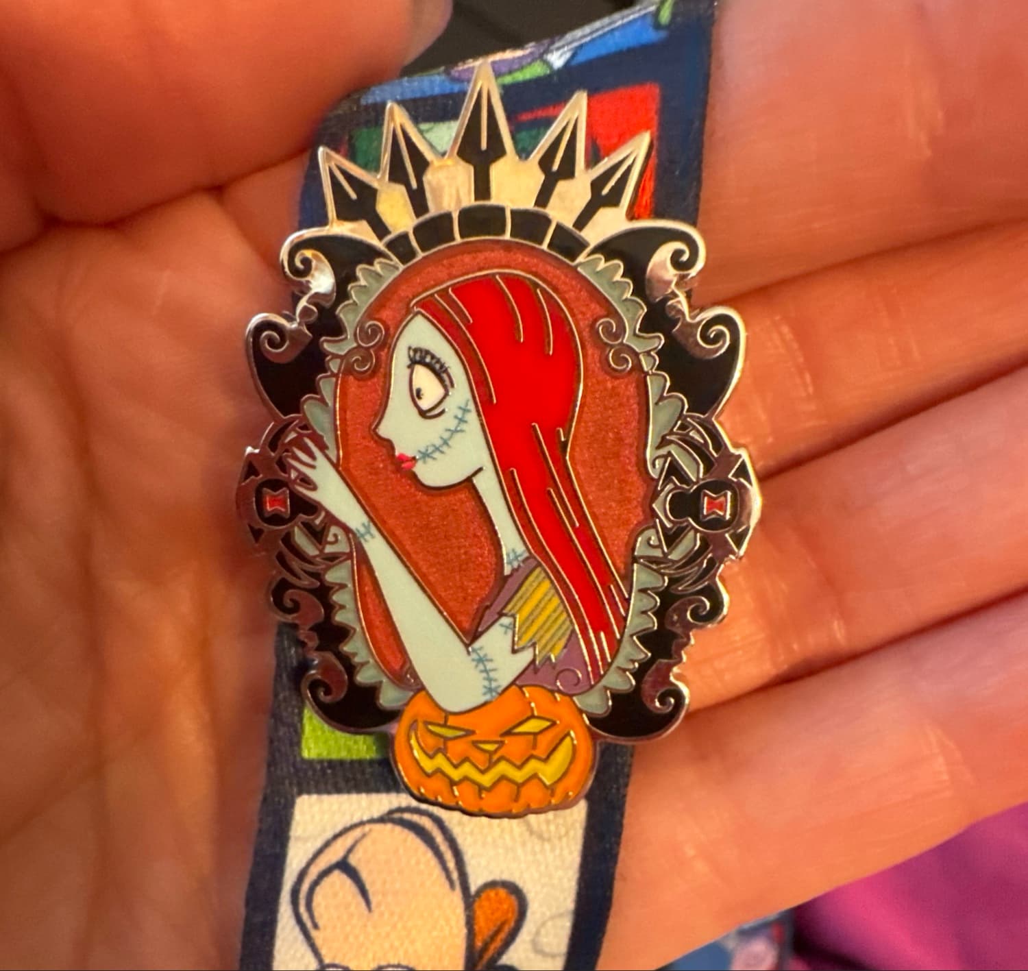 Sally Nightmare Before Christmas Portrait Pin front
