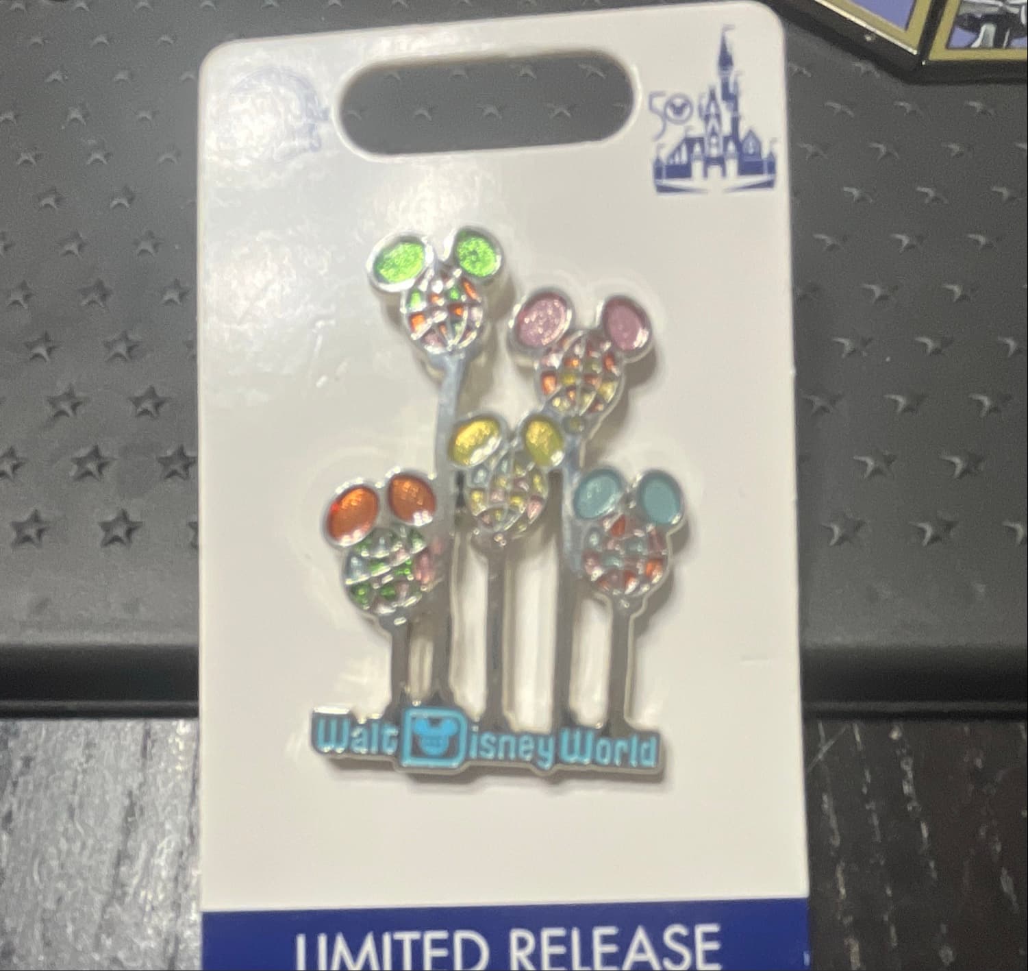 Walt Disney World 50th Anniversary Mickey Mouse Balloons Pin