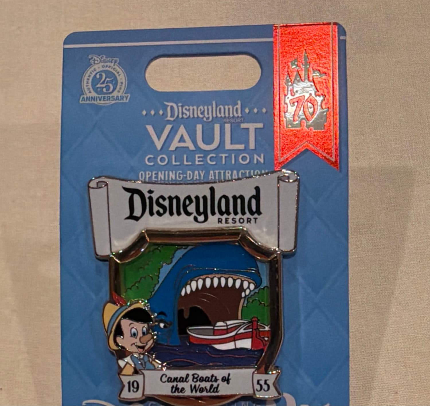 Canal Boats of the World Disneyland Vault Collection Opening Day Attraction Pin