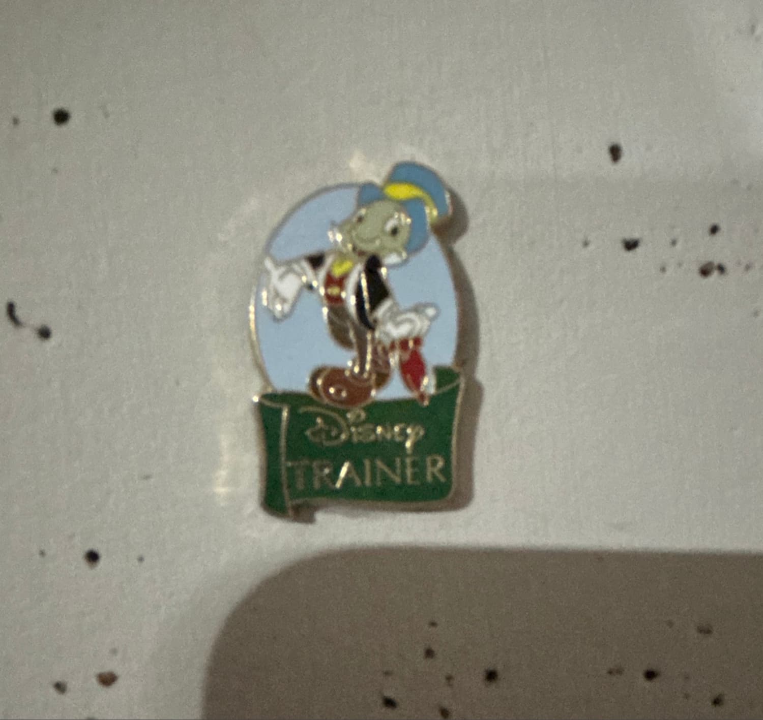 Cast Member Exclusive Nametag Pin - Disney Trainer Jiminy Cricket