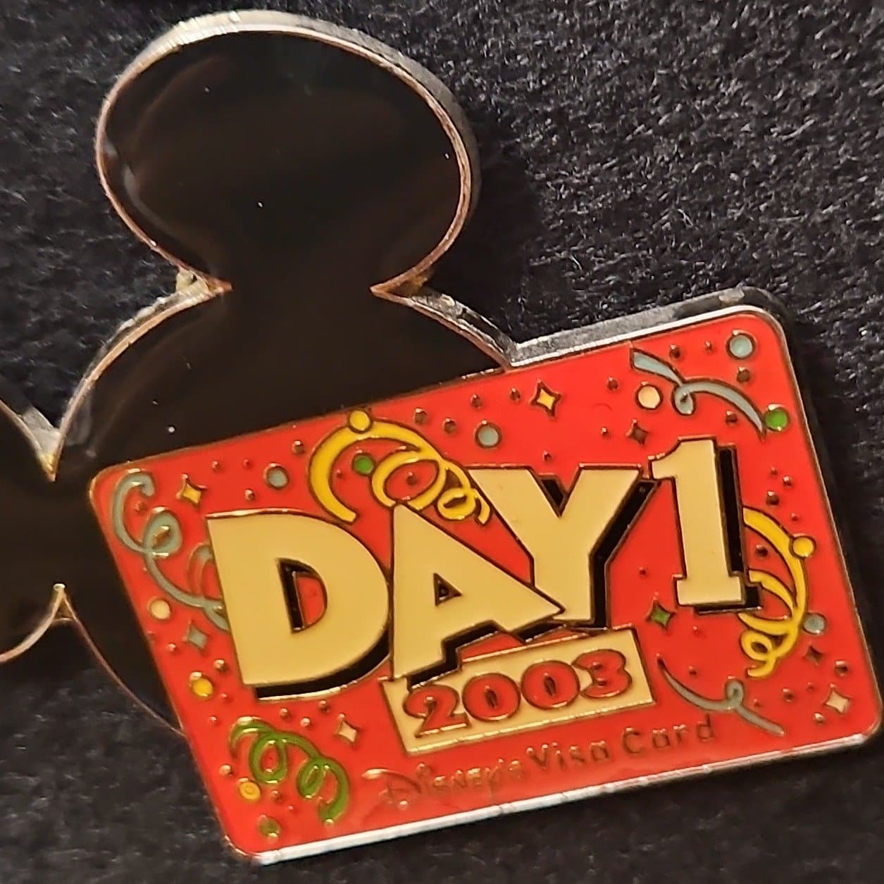Disney Visa Card Day 1 2003 Member Mickey Mouse Icon Ears Head Pin