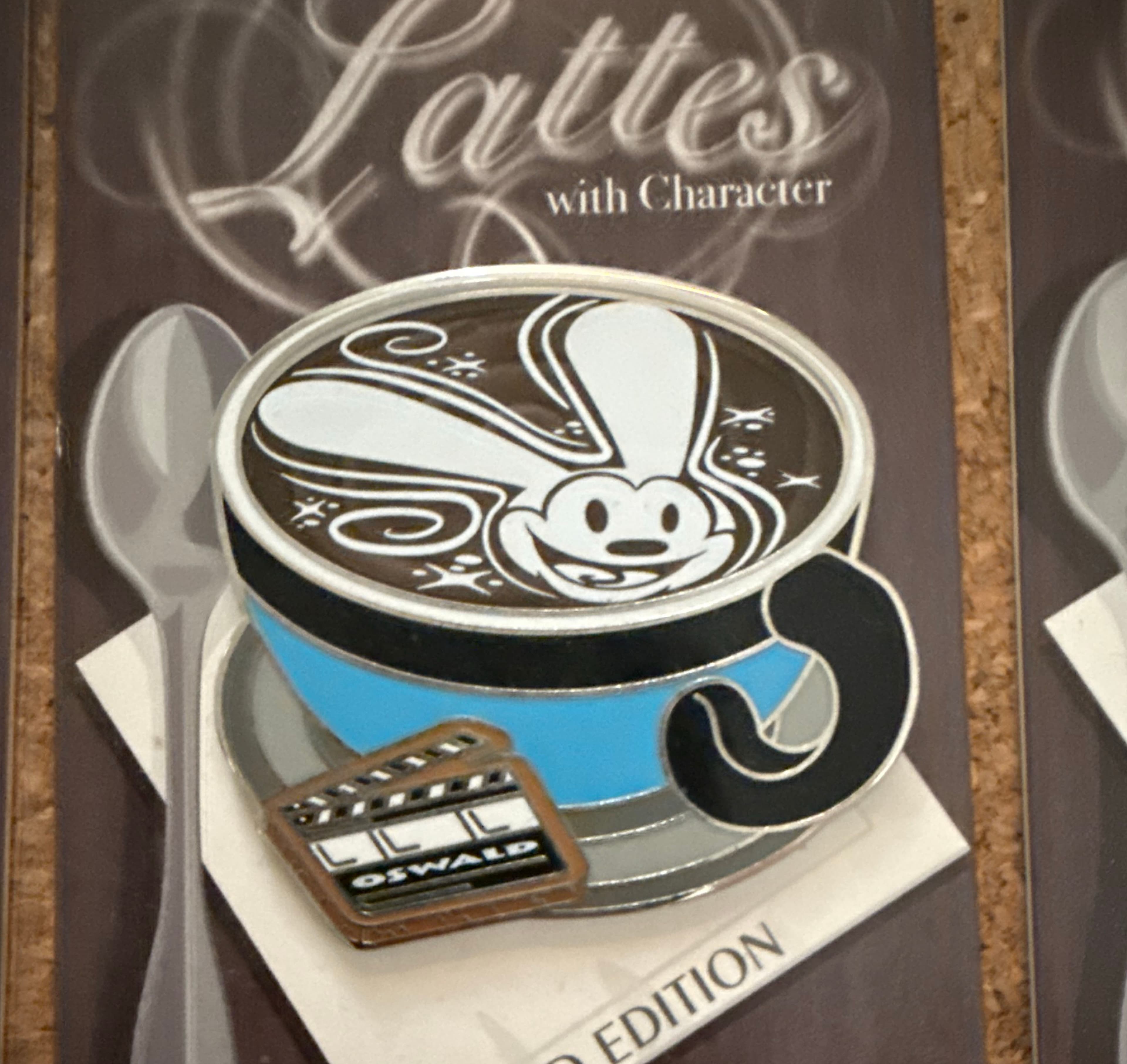 Oswald Lattes With Character Pin front
