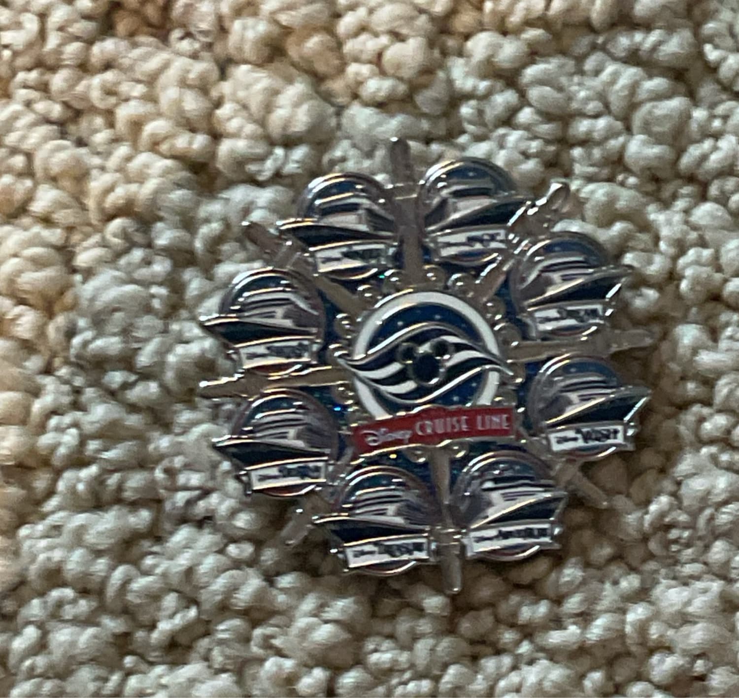 Disney Cruise Line 8 Ship Fleet Compass Pin