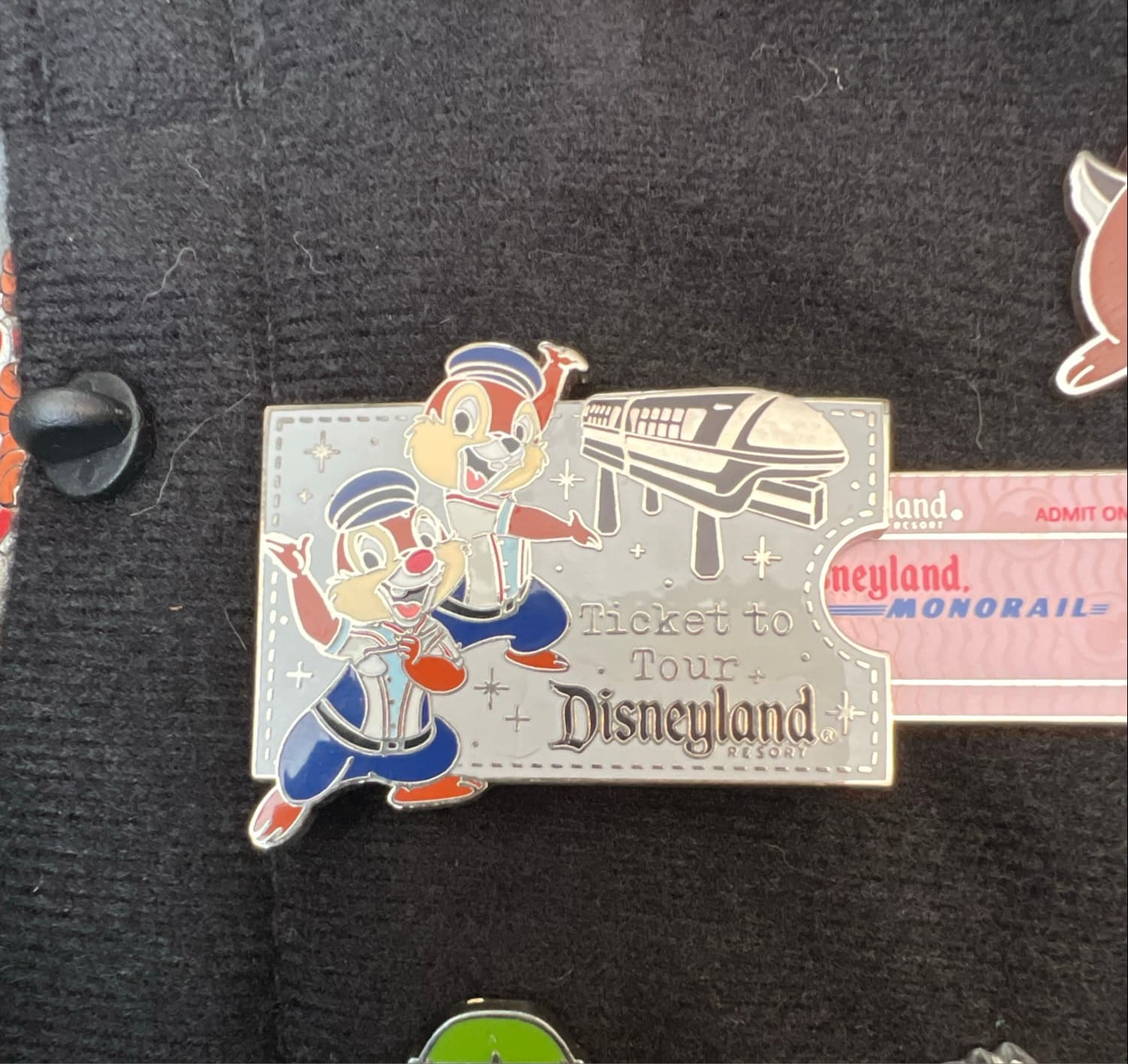 Chip and Dale - Monorail Ticket - Ticket to Tour the Lore of Disneyland Series