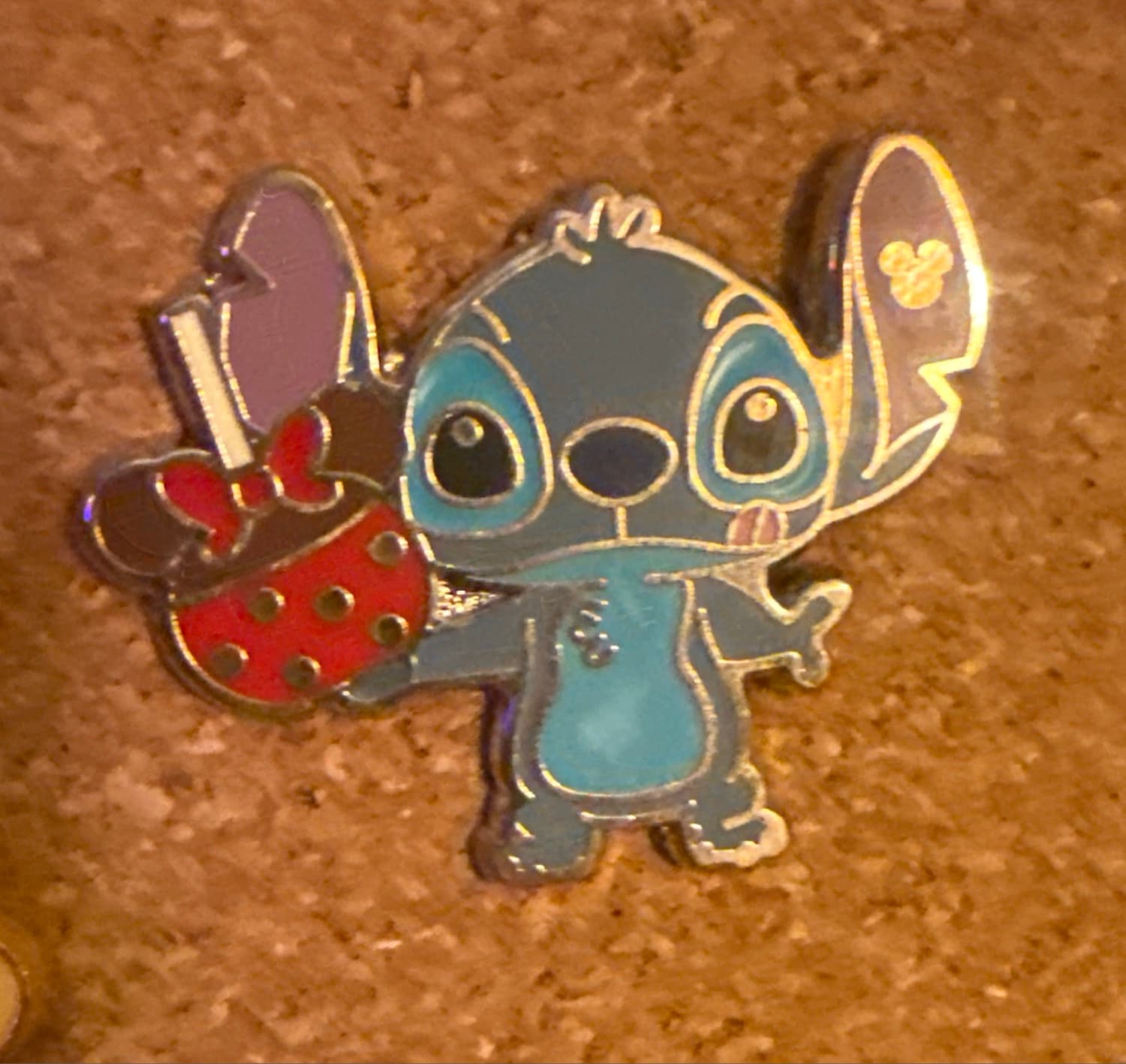 Stitch with Candy Apple - Stitch Attacks Snacks Hidden Mickey