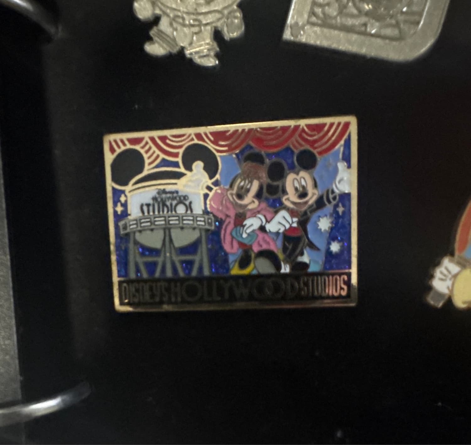 Mickey & Minnie Mouse Art Deco Logo Hollywood Studios Pin