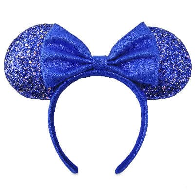 Wishes Come True Blue Glitter Minnie Mouse Ears