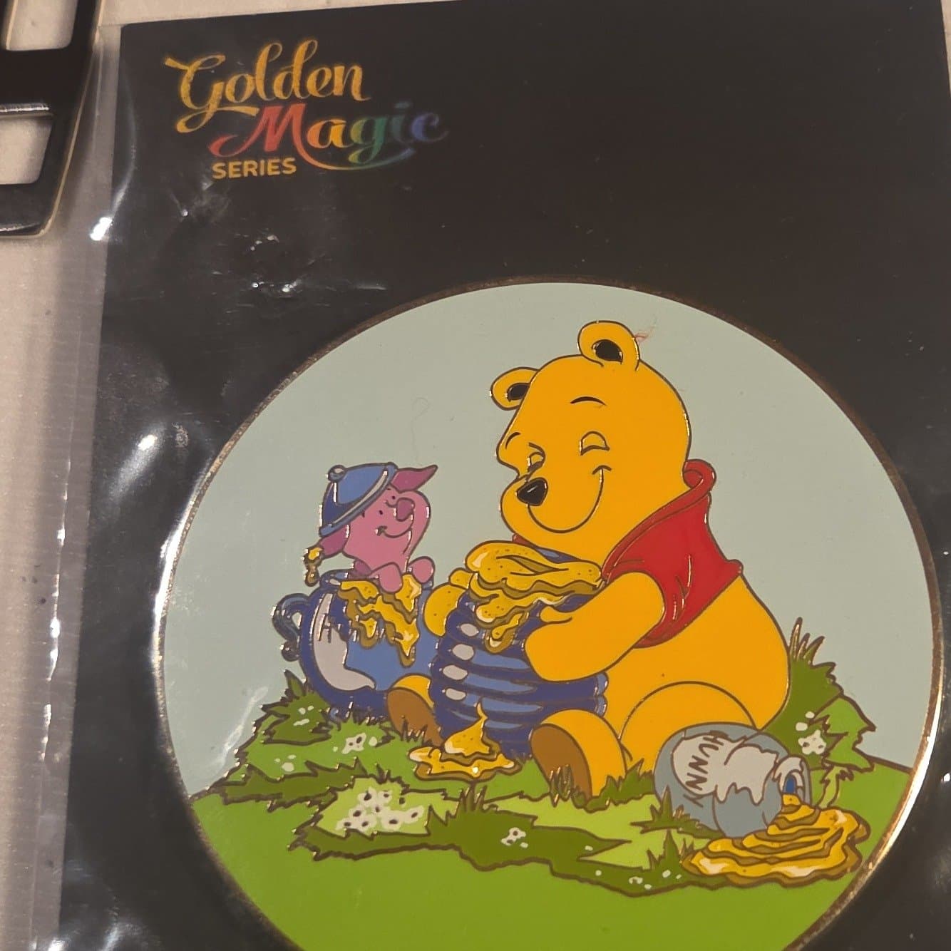 Winnie the Pooh and Piglet with Honey Pots - Golden Magic Series