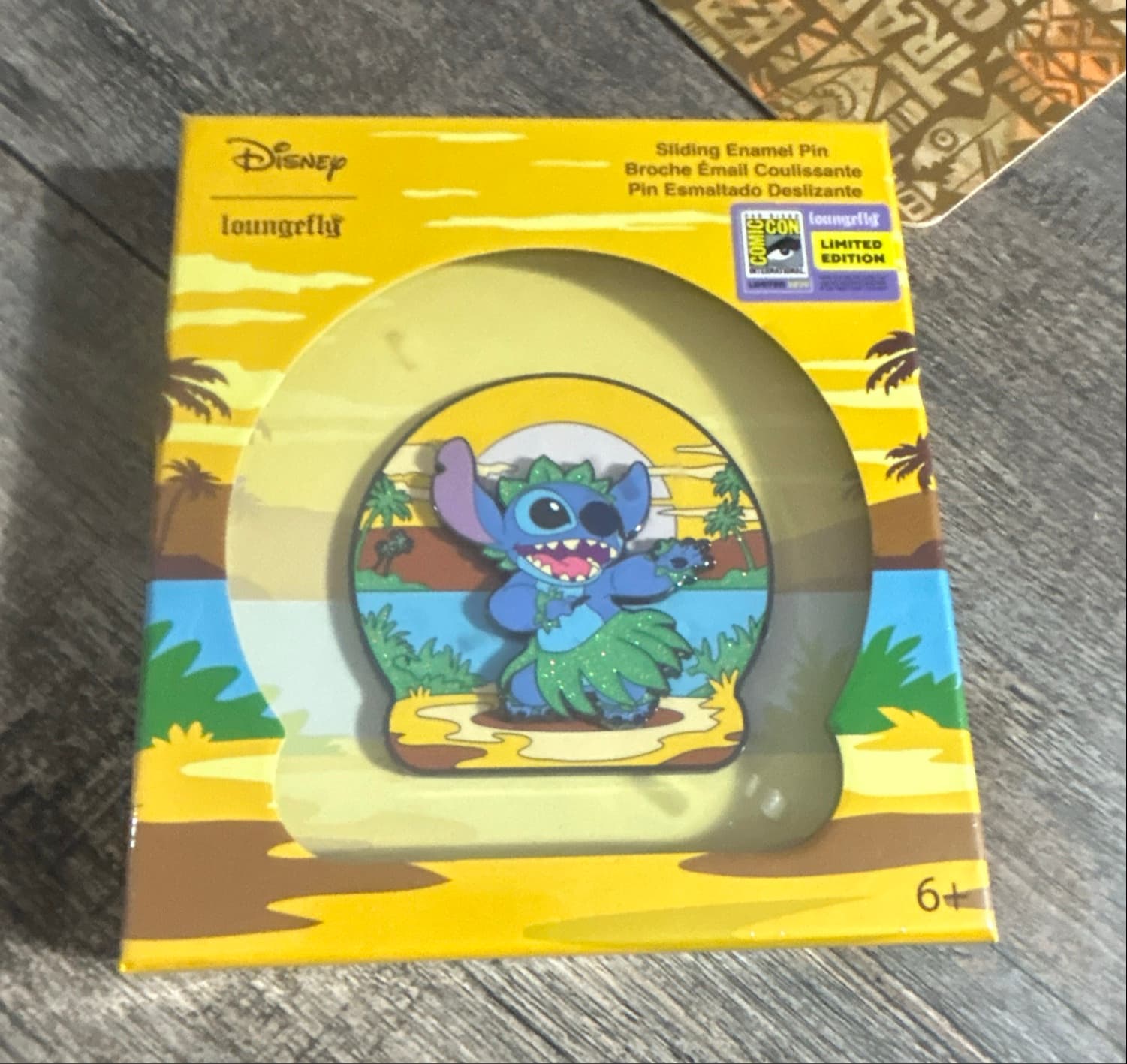 Loungefly Disney SDCC 2025 Stitch Hula Sliding Enamel Pin