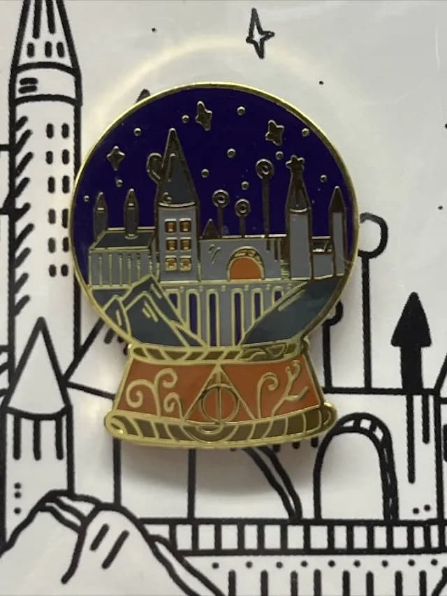 Hogwarts Snow Globe Enamel Pin