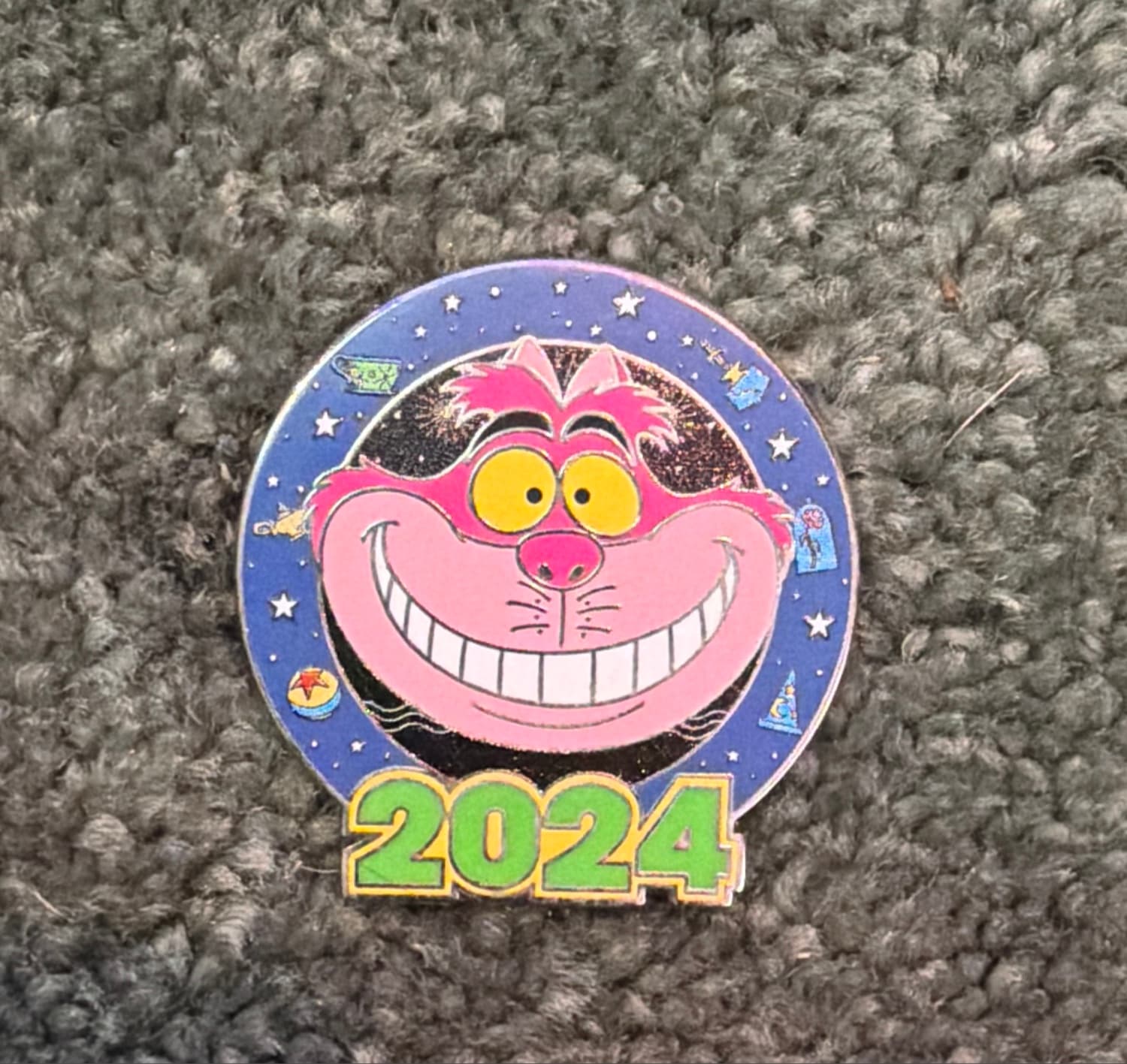 Cheshire Cat 2024 Dated Pin front