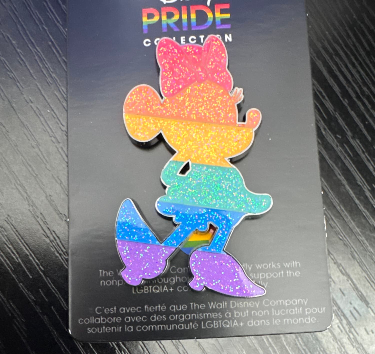 Minnie Mouse Rainbow Glitter Pride Collection Pin