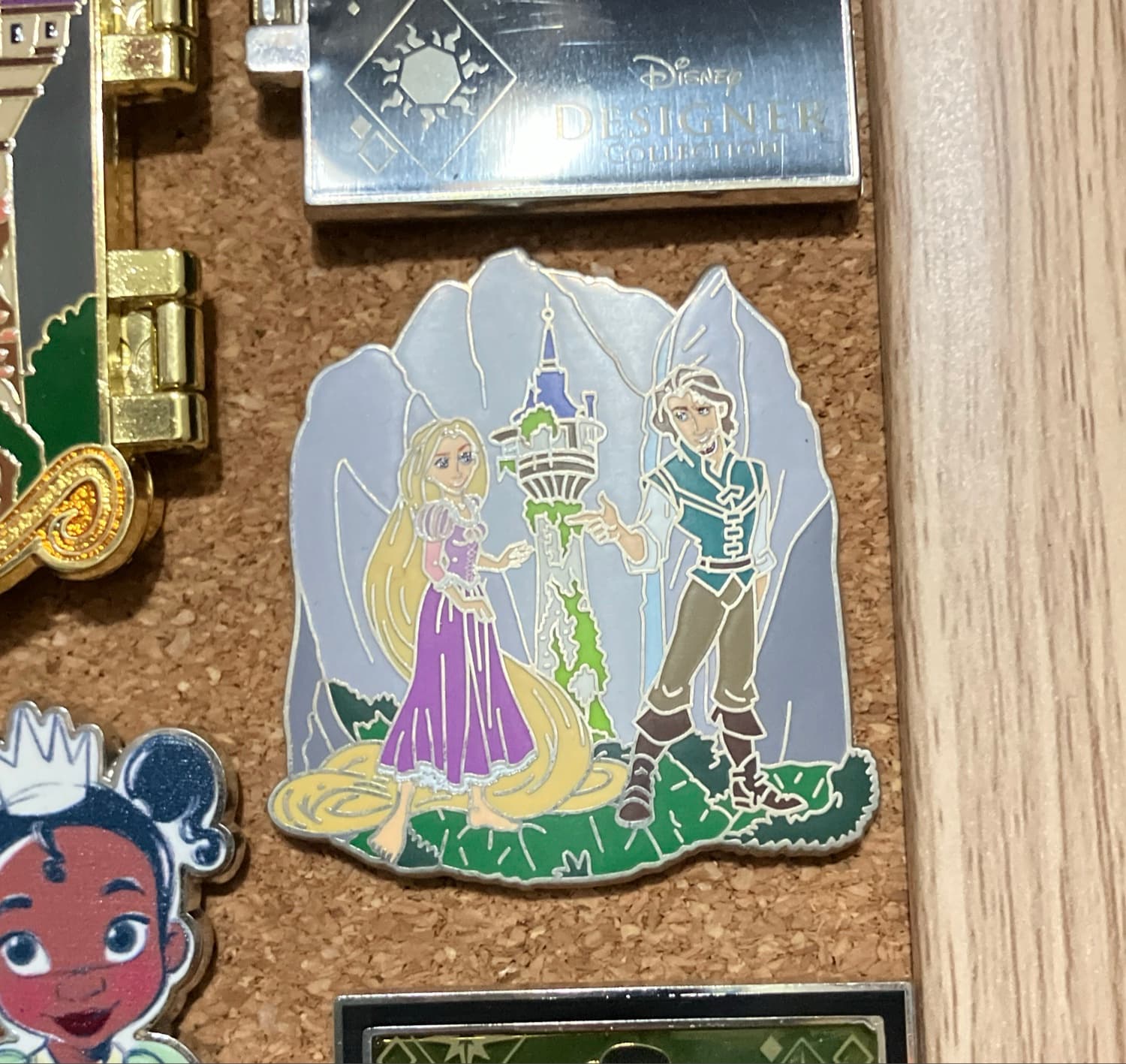 Princess Rapunzel and Flynn Rider in Front of Tower Castle Disney Parks Pin