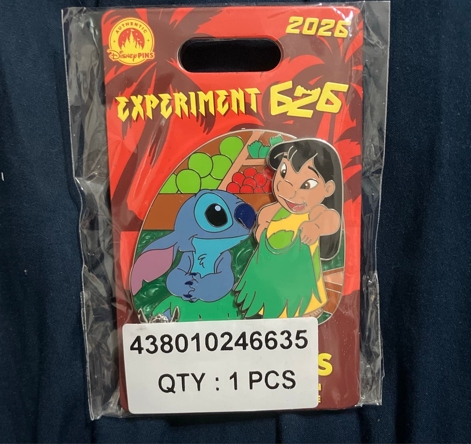 Lilo & Stitch Experiment 626 Day Hula Pin