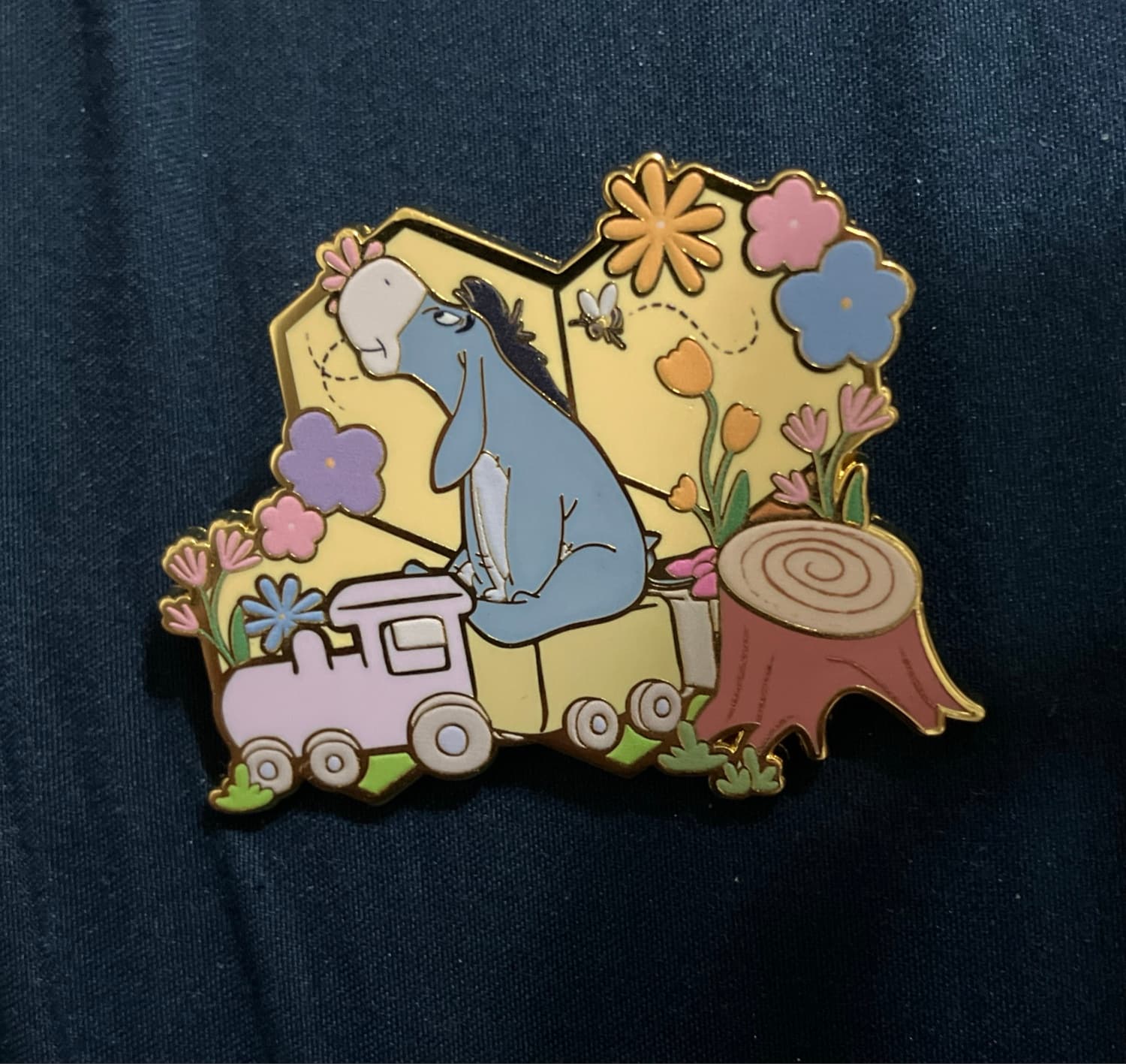 Eeyore Honeycomb Characters Train Mystery Pin
