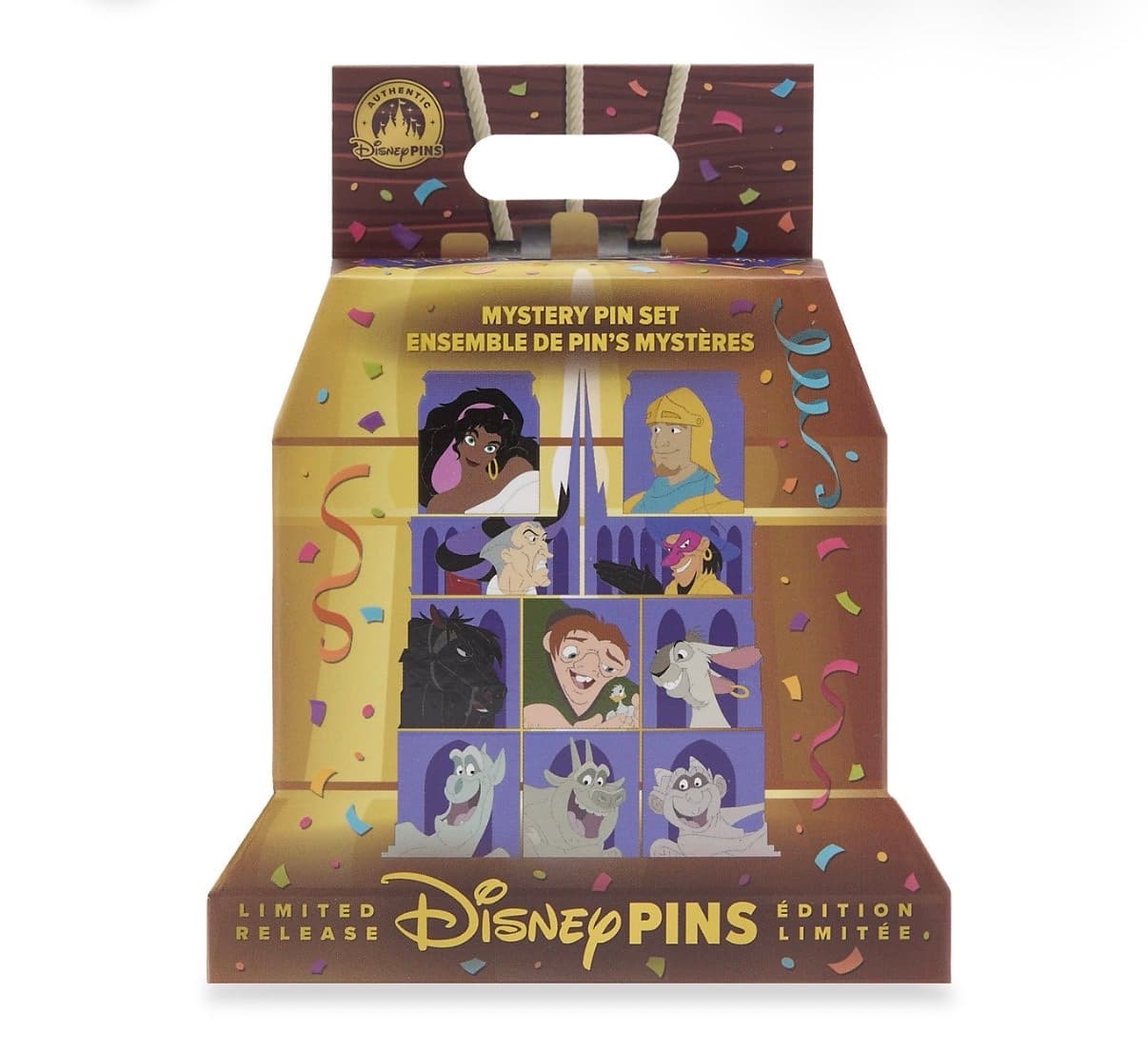 Hunchback of Notre Dame 30th Anniversary Mystery Pin Set front