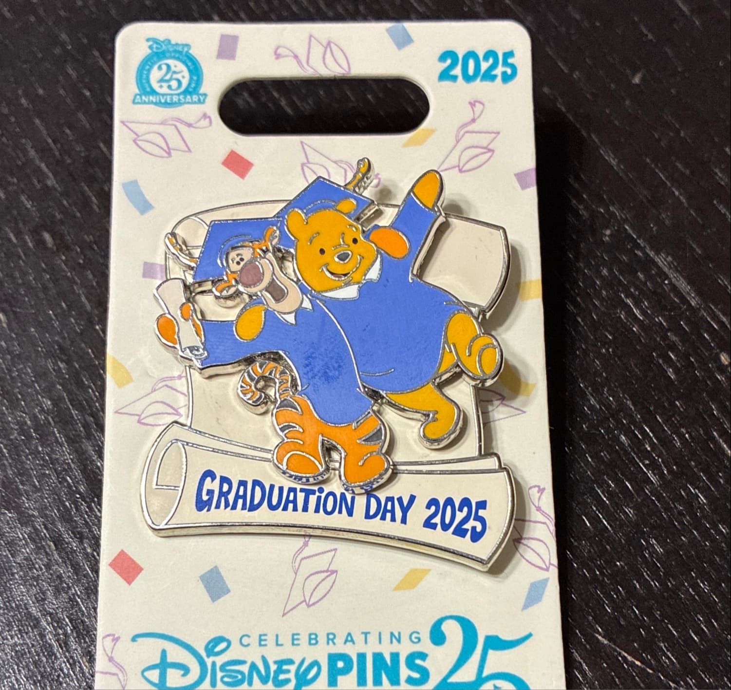 Graduation Day 2025 Pooh and Tigger Pin front