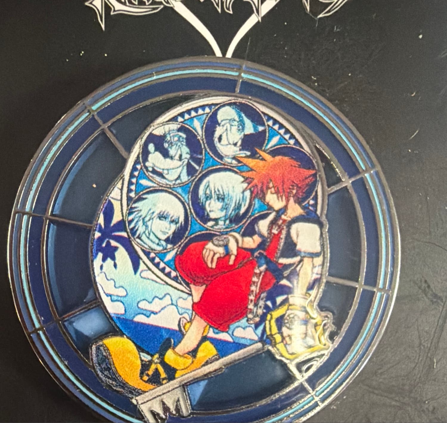 Disney Kingdom Hearts Stained Glass Lapel Pin - Sora