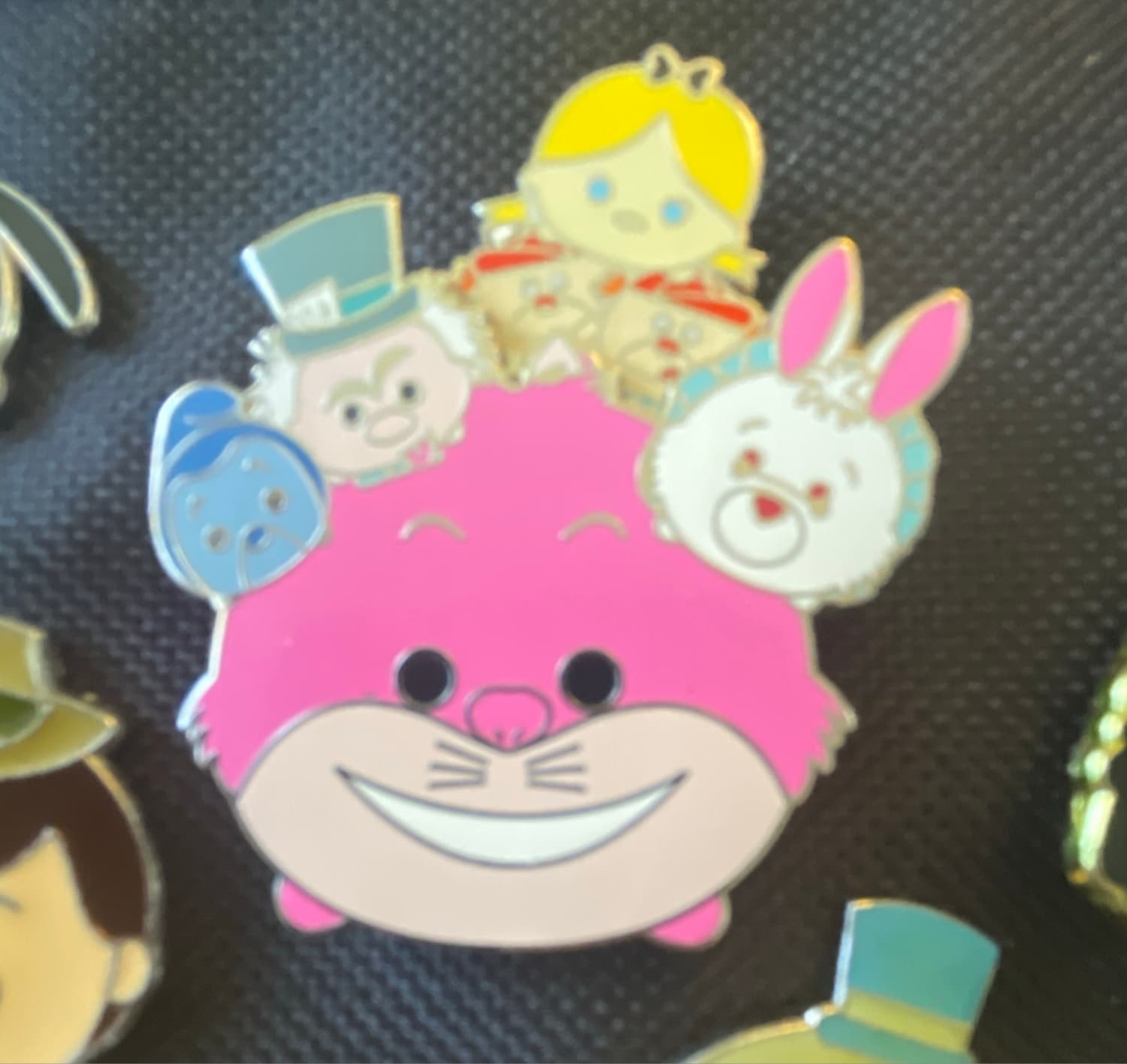 Alice in Wonderland Tsum Tsum Stack Pin front