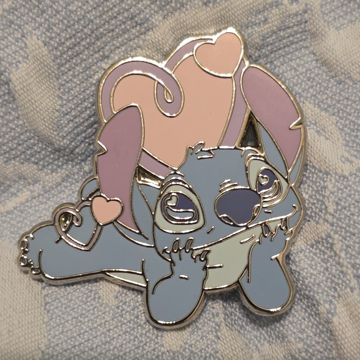 Stitch w/ Cursive Hearts