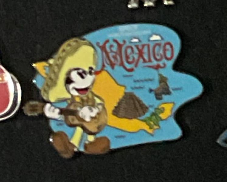 Disney Epcot World Showcase Mexico Mickey Mouse Pin front