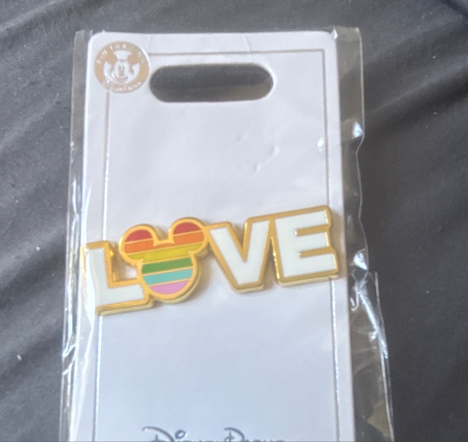 Disney Pride Collection 'LOVE' Rainbow Mickey Mouse Pin