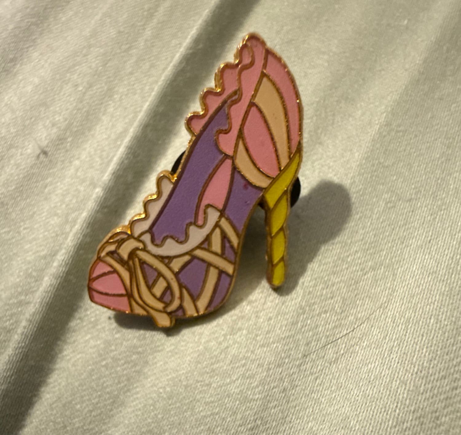 Rapunzel High Heel Shoe Pin front