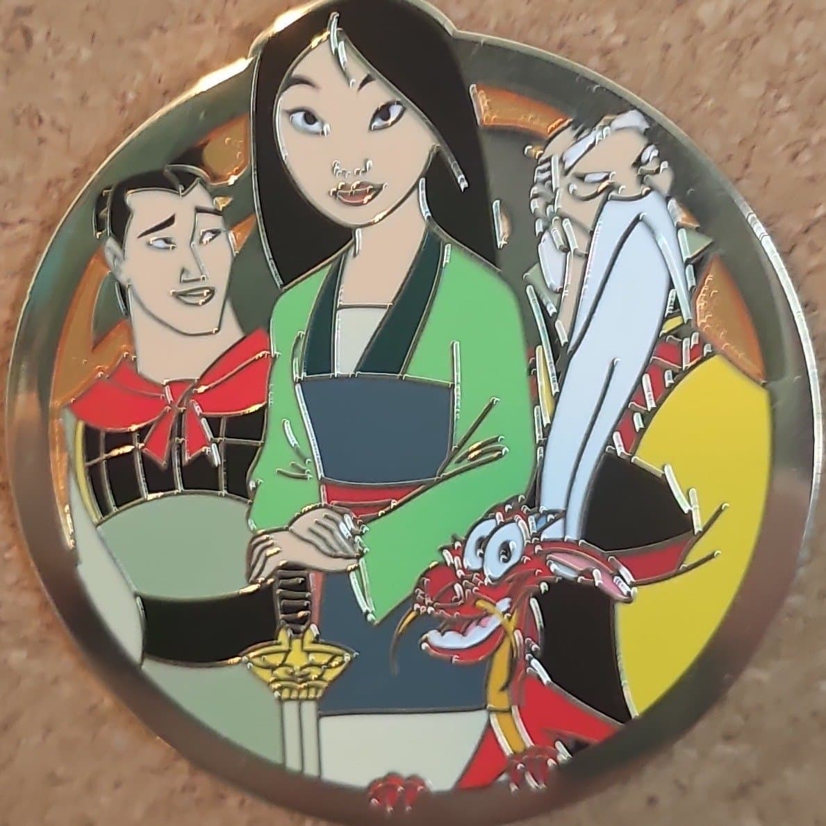 Mulan 25th Anniversary - Mulan, Li Shang, Emperor, and Mushu