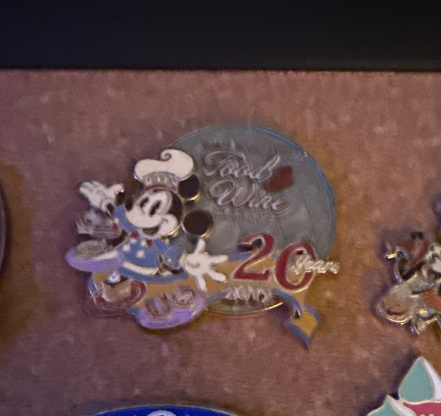 Chef Mickey Mouse 20 Years Epcot International Food & Wine Festival 2015 Pin front