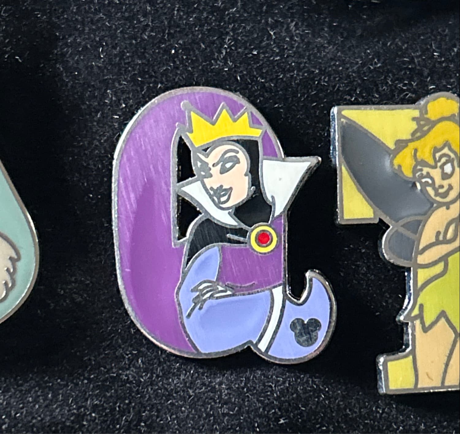 Evil Queen Letter Q Hidden Mickey Pin