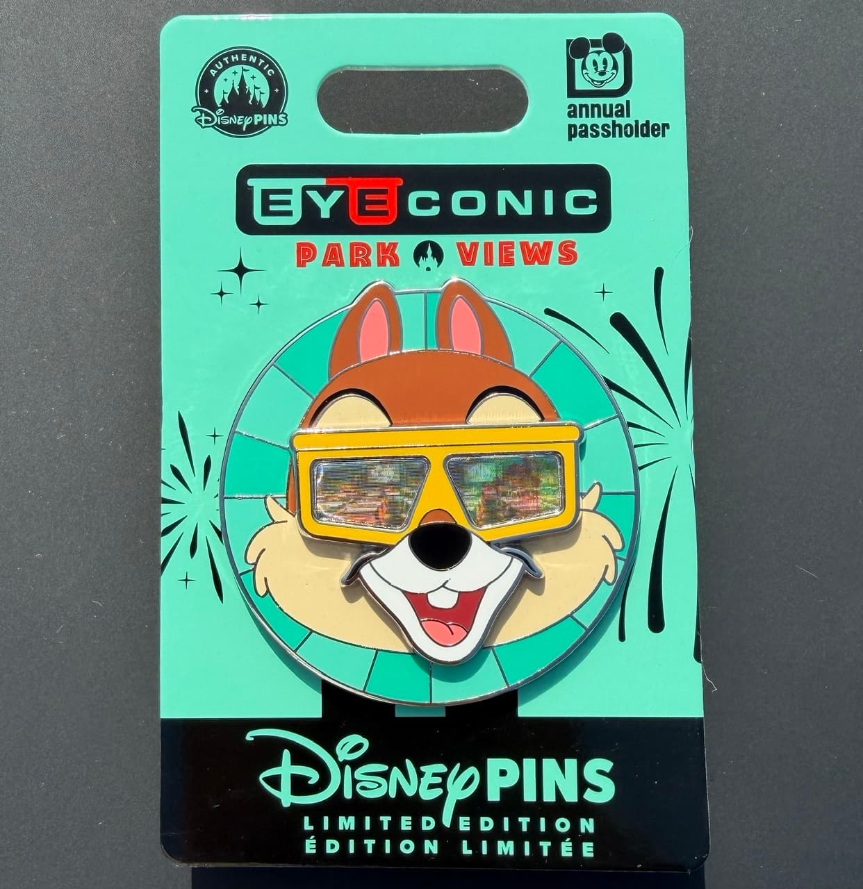 Eyeconic Views Chip Annual Passholder Pin front