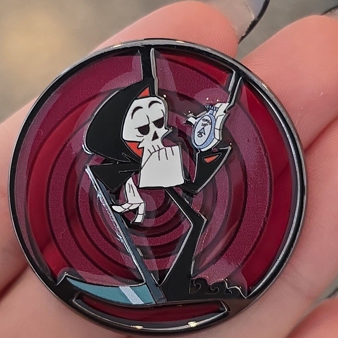The Grim Adventures Of Billy And Mandy Grim Enamel Pin front