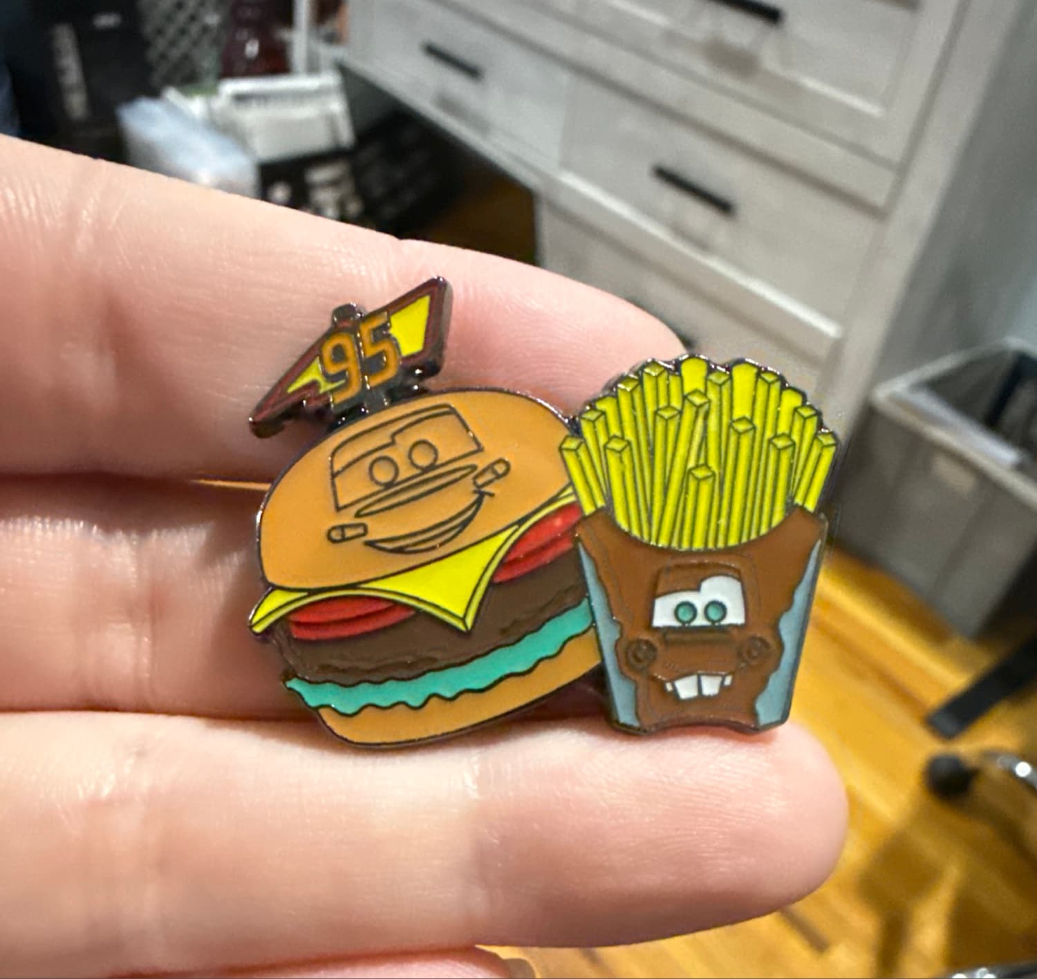 Loungefly Disney Pixar Fast Food Blind Box Enamel Pin - Cars front