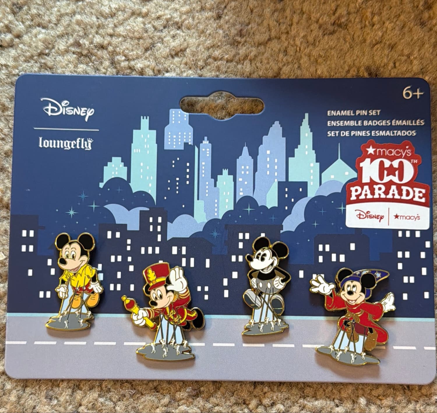 Loungefly Disney | Macy's Mickey Parade Balloons Through The Years 4-Pc Pin Set