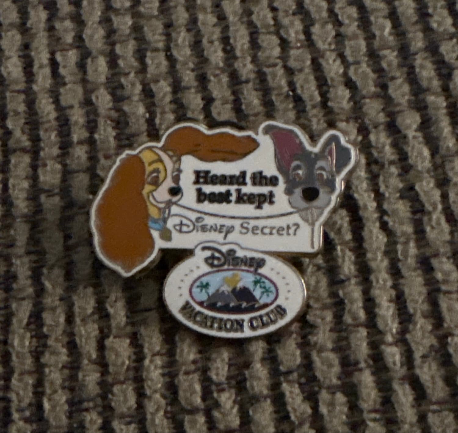 Disney DCL Vacation Club Best Kept Secret Lady and the Tramp 2007 Pin