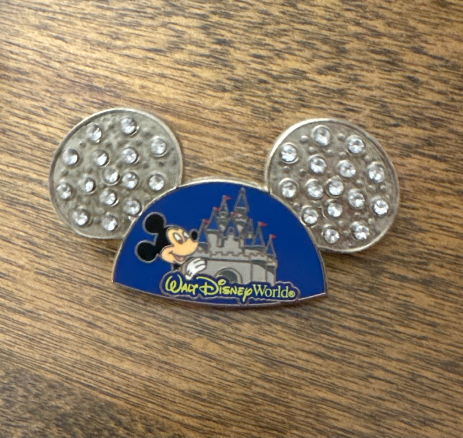 Mickey Mouse Jeweled Ears Ear Hat Walt Disney World Pin
