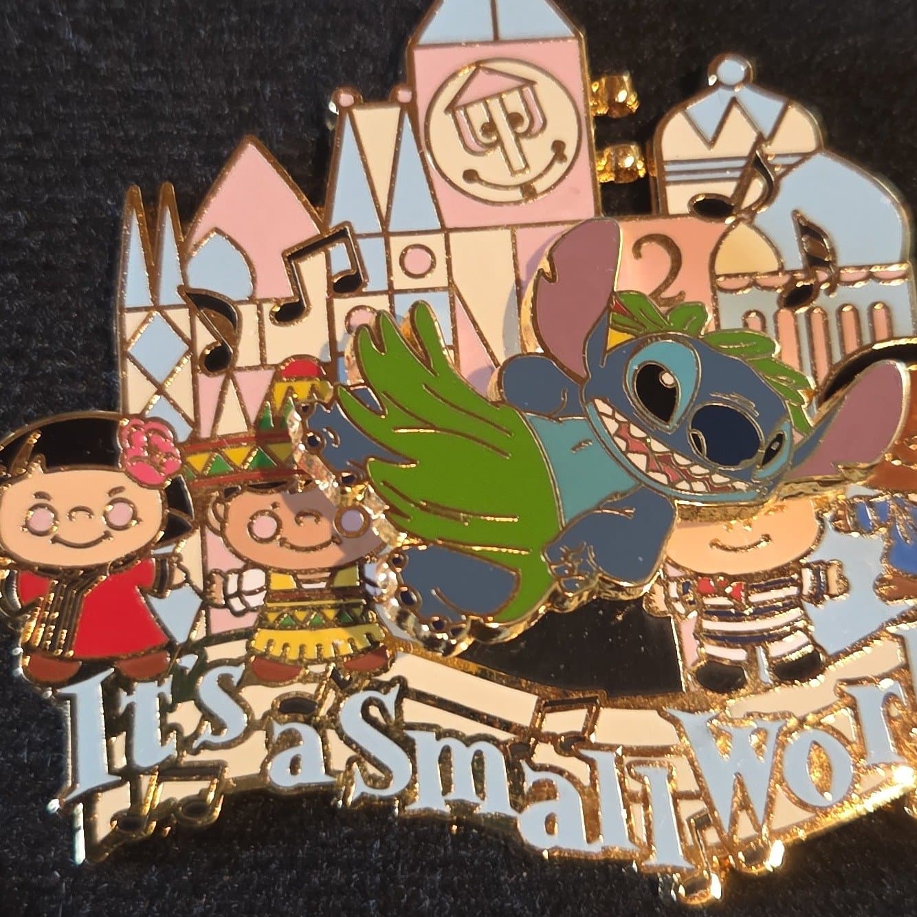 Stitch Invades It's A Small World front