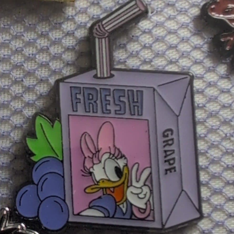 Daisy Duck Grape Juice Box Enamel Pin