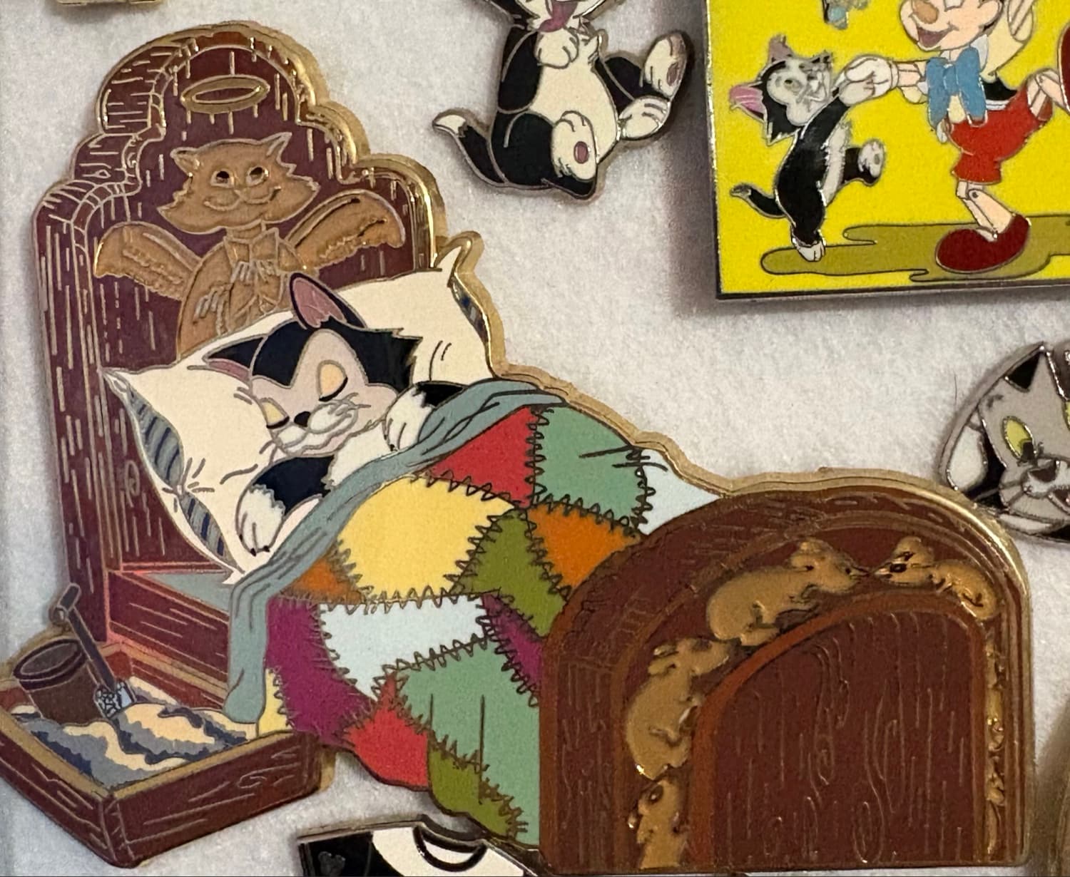 Figaro sleeping in bed fantasy pin