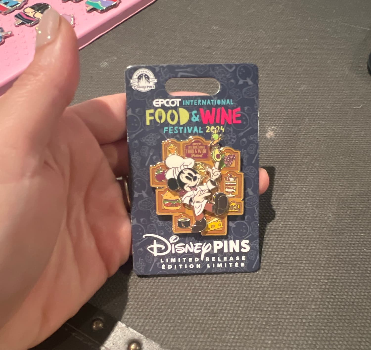 2024 EPCOT International Food & Wine Festival Chef Mickey Balancing Act Pin front