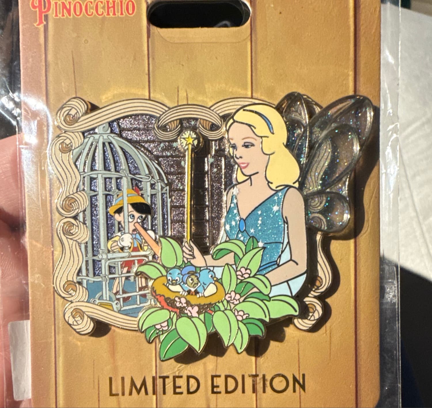 WDI - Pinocchio, Jiminy Cricket, Blue Fairy - 85th Anniversary Pin