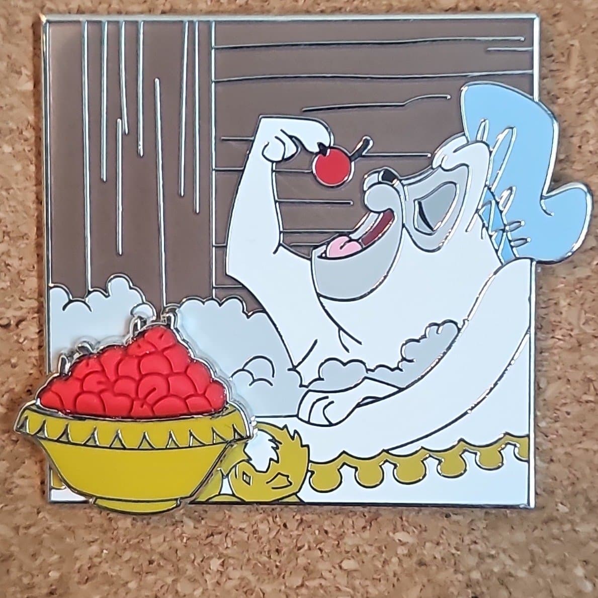 Percy Pocahontas In Bathtub Eating Cherries Food-D's Disney Pin front