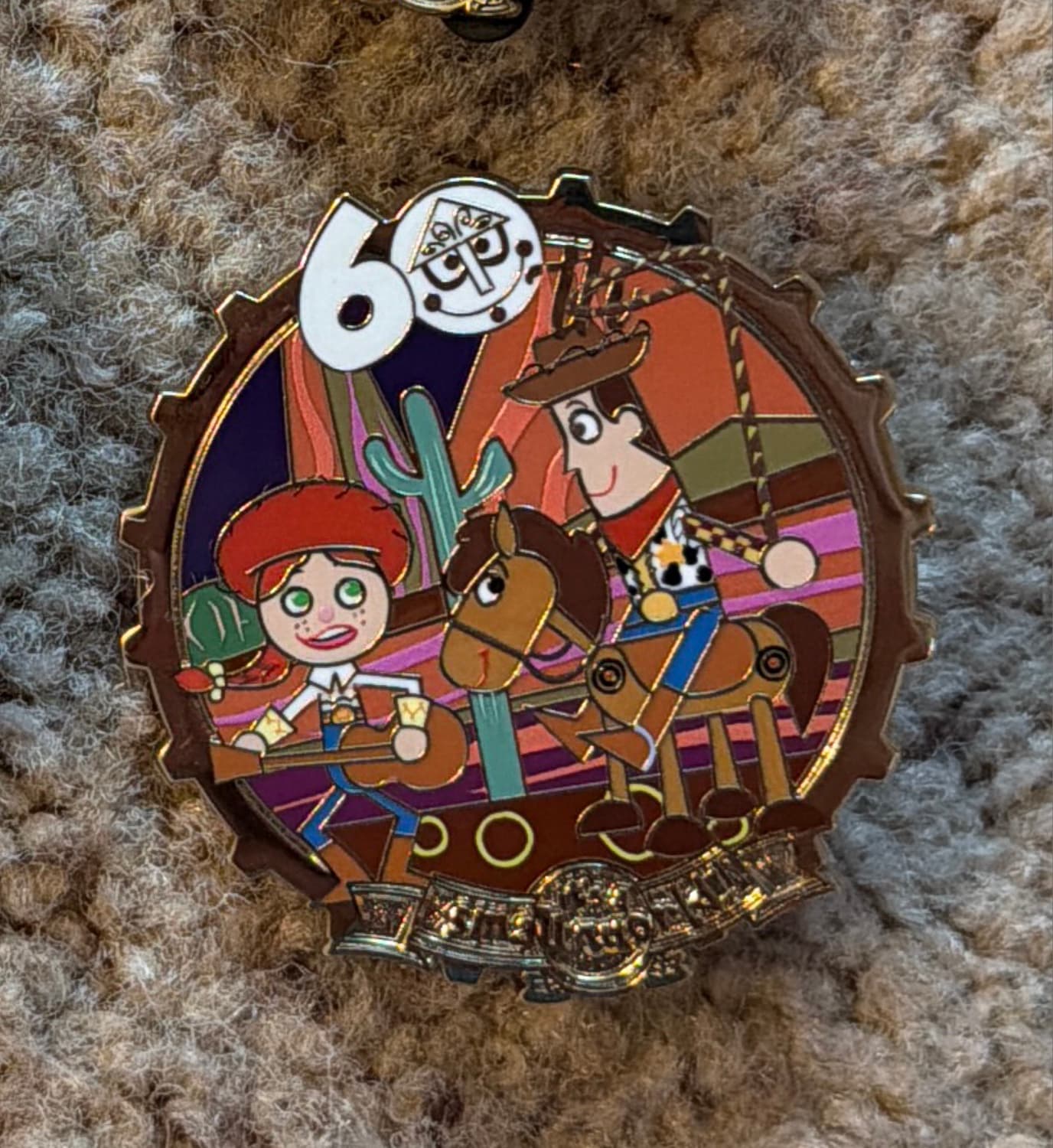 Disneyland 60th Anniversary 'it's a small world' Toy Story Pin (Jessie, Woody, Bullseye)